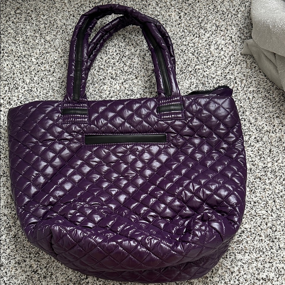 Steve Madden Deep Purple Quilted Tote - Picture 3 of 4